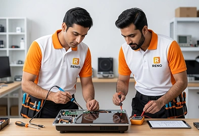 Reno Appliances Repair technician repairing electric cooker thermostat and sensor problems in Dubai