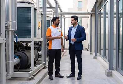 Reno Appliances Repair providing technical site support for commercial cooling in Dubai