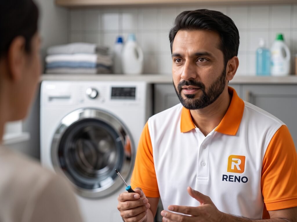 Reno technician consulting a customer about rapair