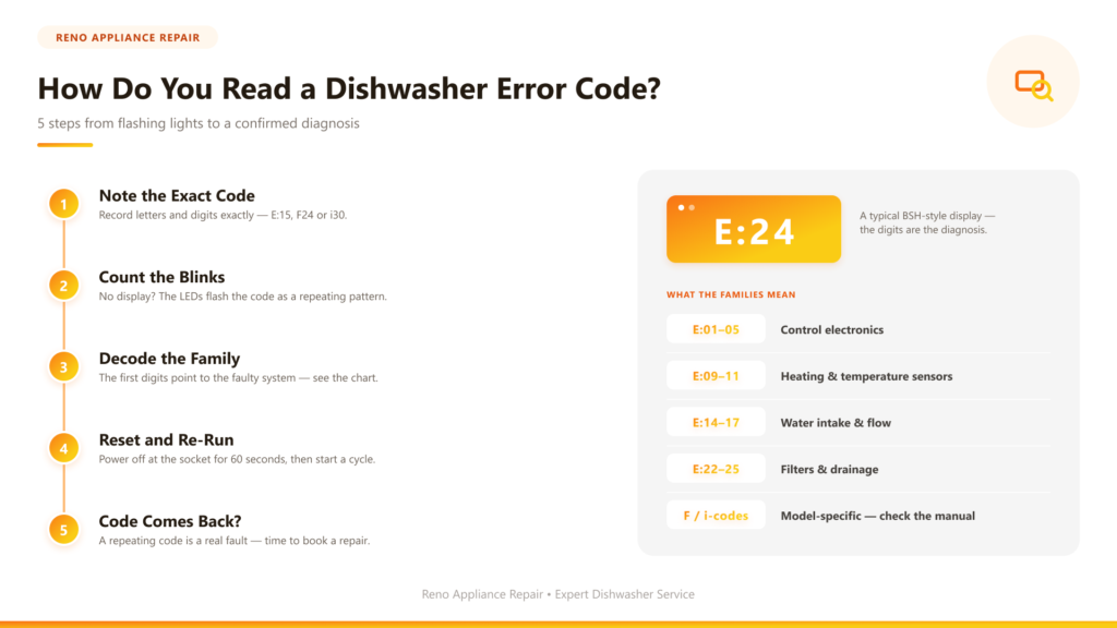What is a dishwasher error code?